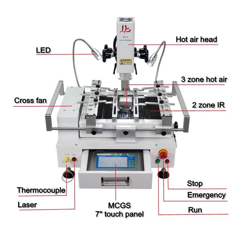 R690 V.4 Pro Hot Air Solder St - Infrared Bga Rework Station ulasan dan harga